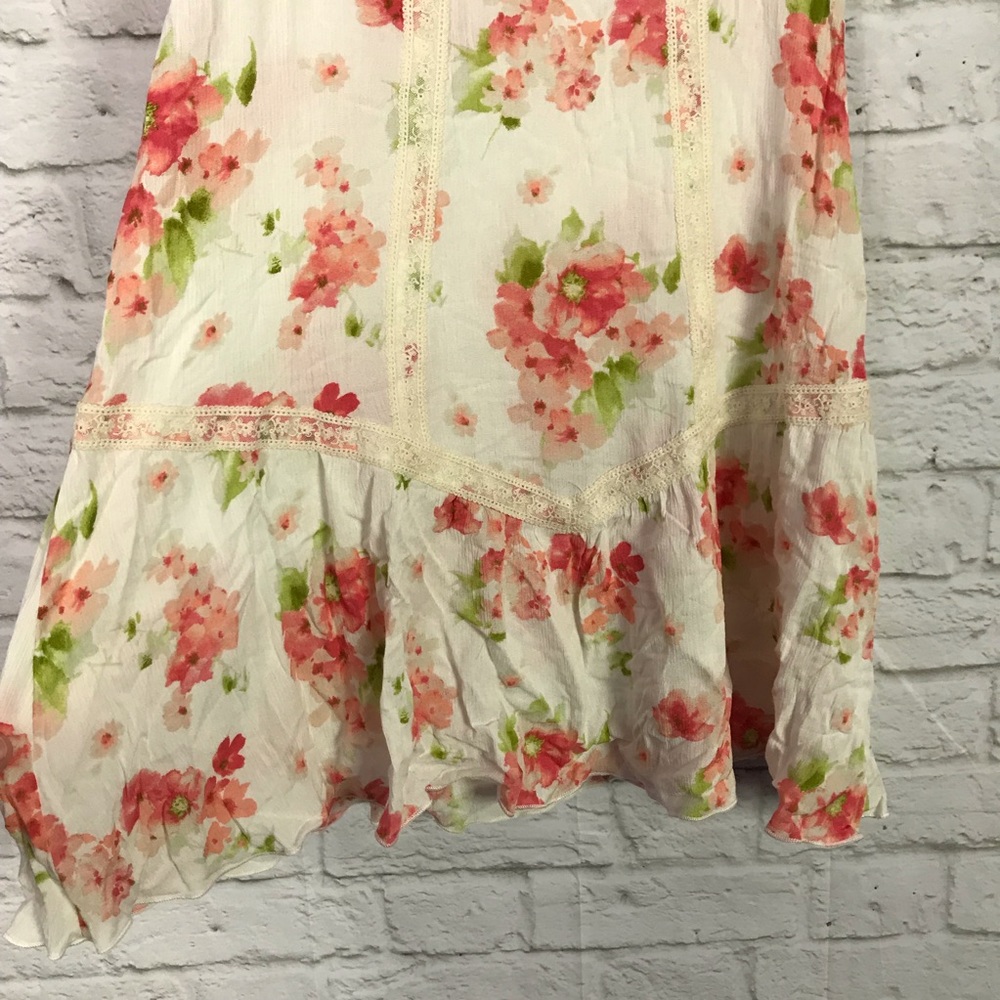 Orange Creek Floral Crochet Lace LongLine TankTop - Picture 4 of 6